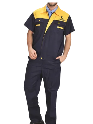 Two-Tone Industrial Workwear Uniform Black & Yellow